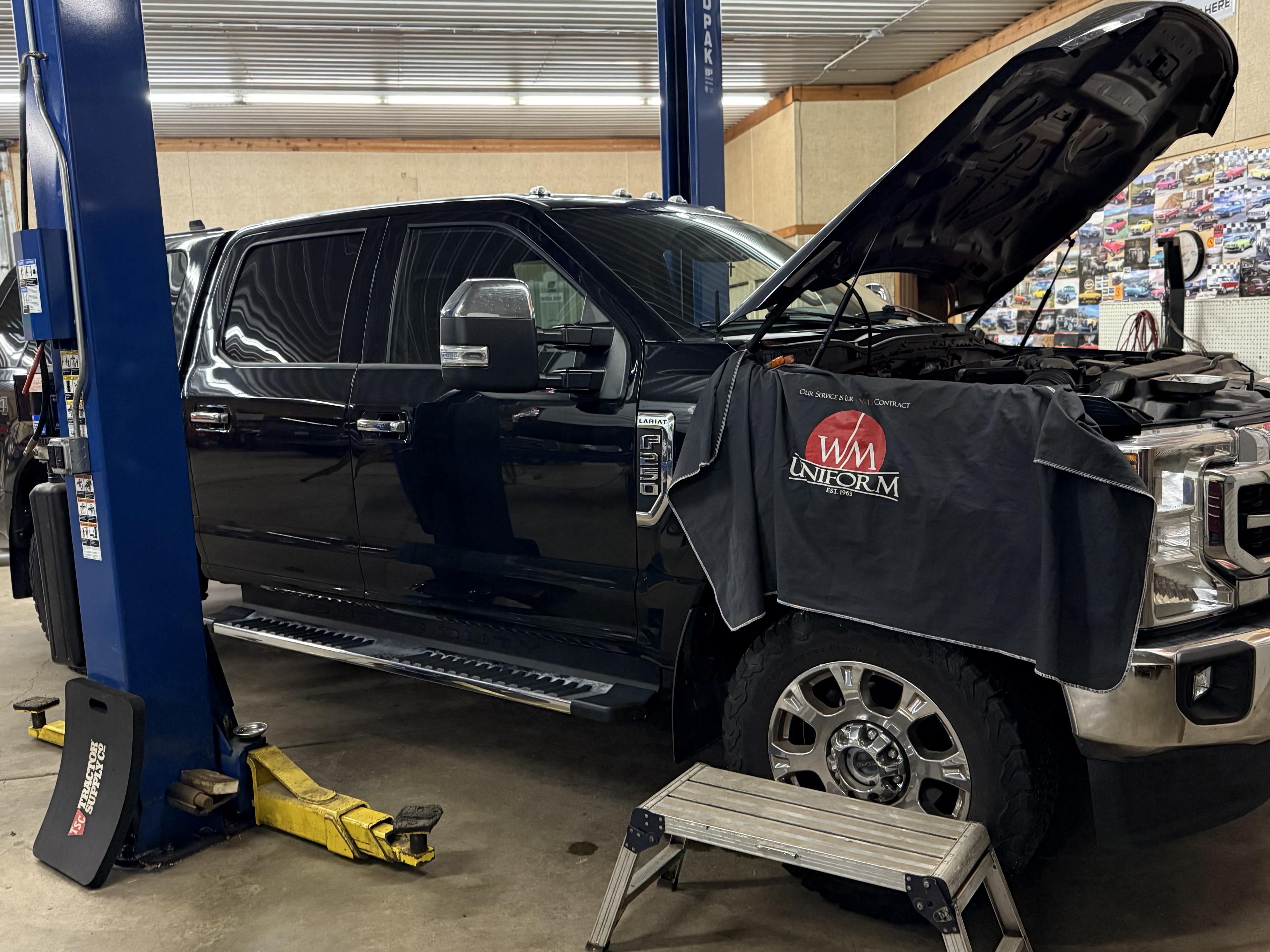 A truck in for service at Carr Craft Automotive